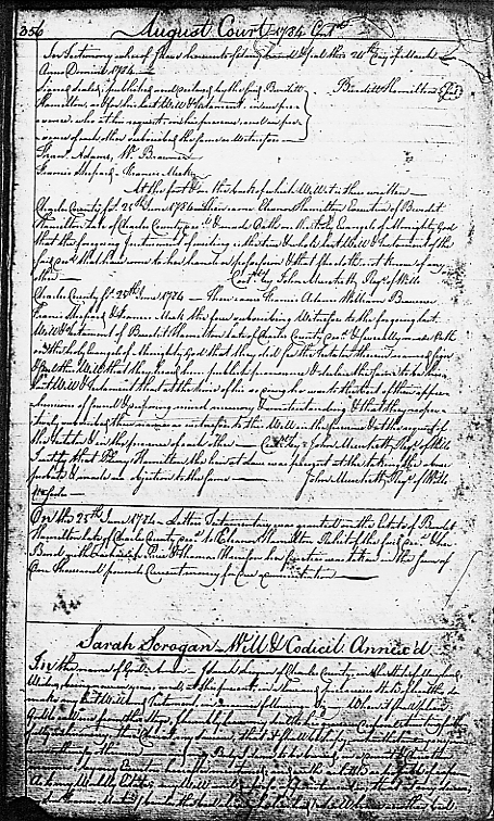 Sarah Scrogan's Will and Codicil Annexed 25 Mar 1781, page 356